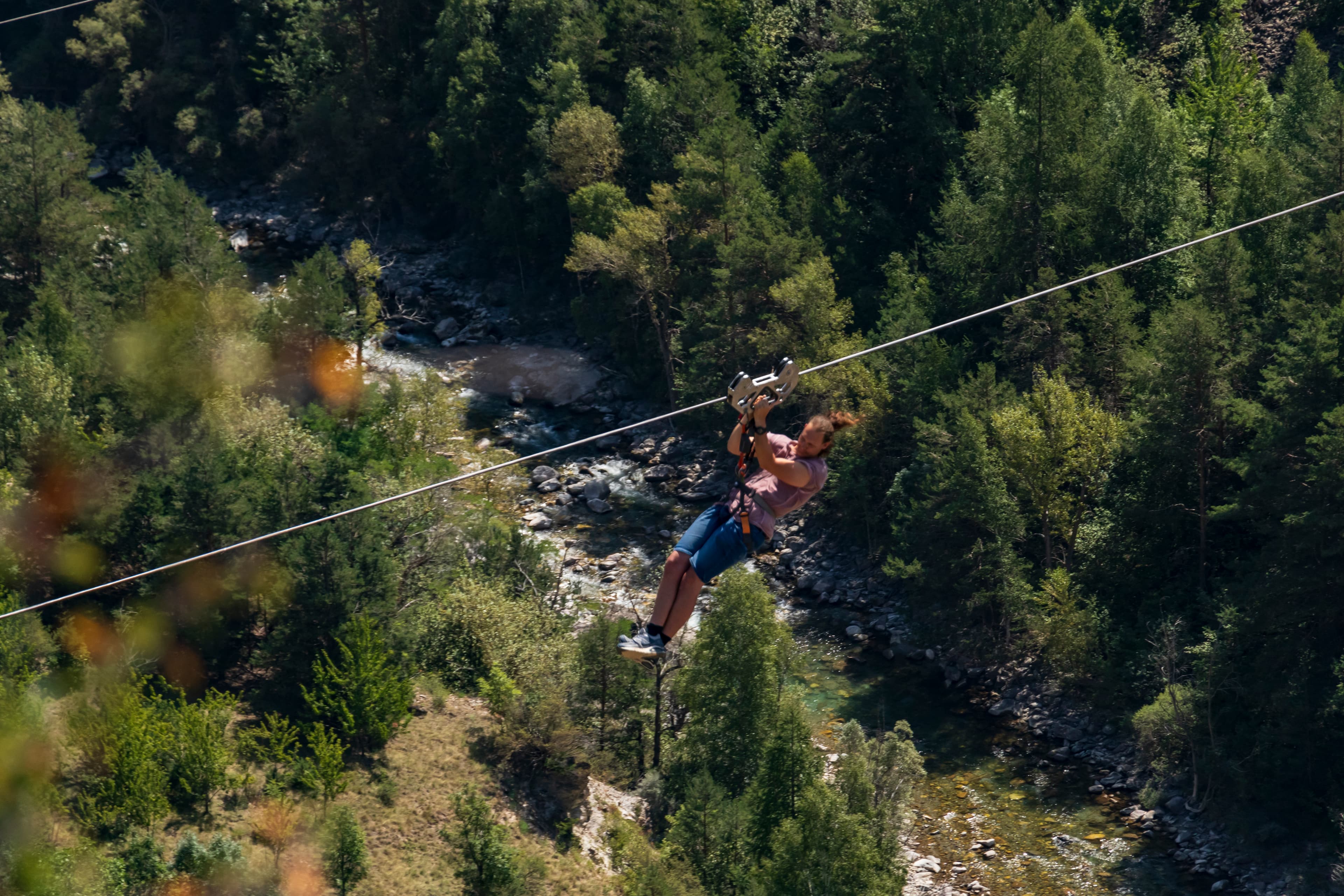 Tyrolienne à 200m de hauteur